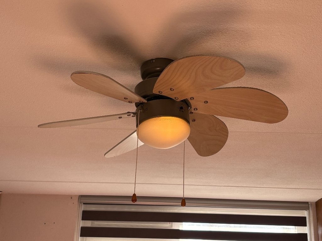 Plafondventilator met lamp, Ophalen, Gebruikt, Overige stijlen, Meerkleurig