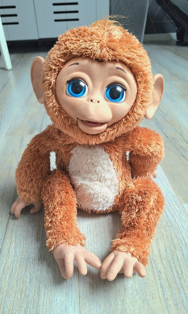 FurReal Friends Cuddles interactieve bewegende knuffel aap, Ophalen, Gebruikt, Aap, Interactief