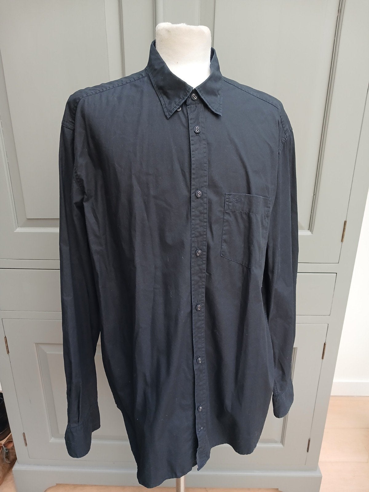 Dockers overhemd maat XXL - Zwart katoen, Zwart, Ophalen of Verzenden, Overige halswijdtes, Gedragen
