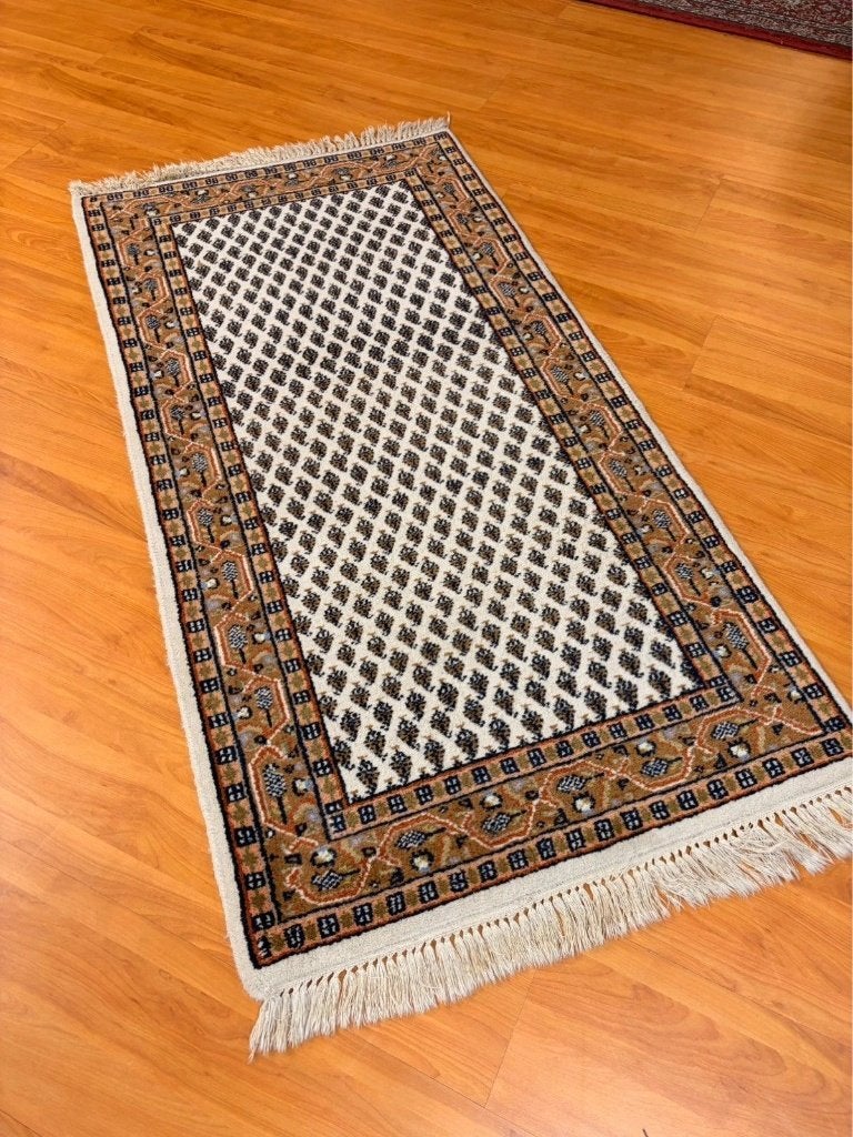 Perzisch tapijtje bruin beige 137/71 cm, 100 tot 150 cm, Beige, Djt@dejuistetoon.eu, Zo goed als nieuw