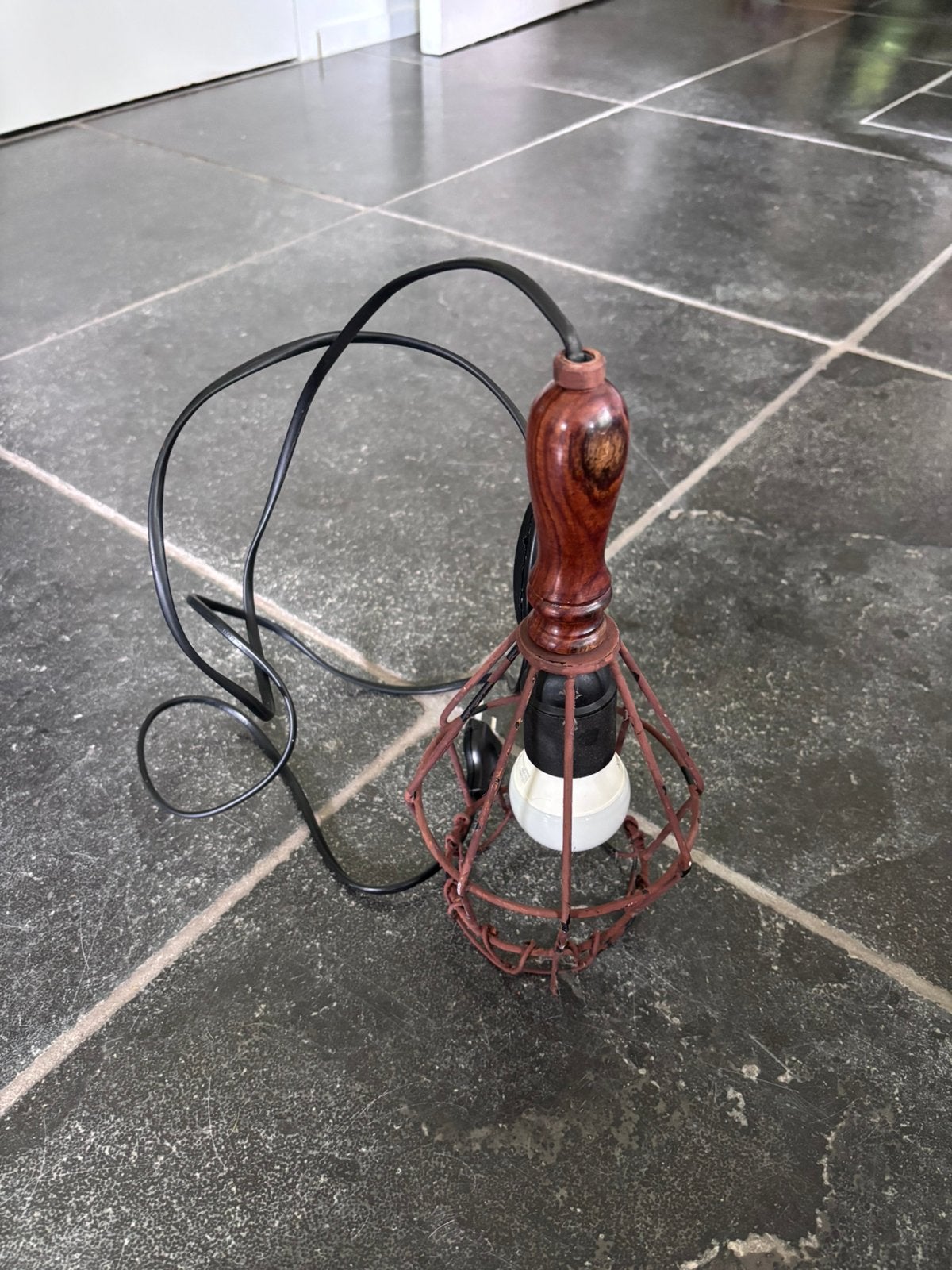 2 industriële vintage looplampen, Huis en Inrichting, Ophalen of Verzenden, Zo goed als nieuw