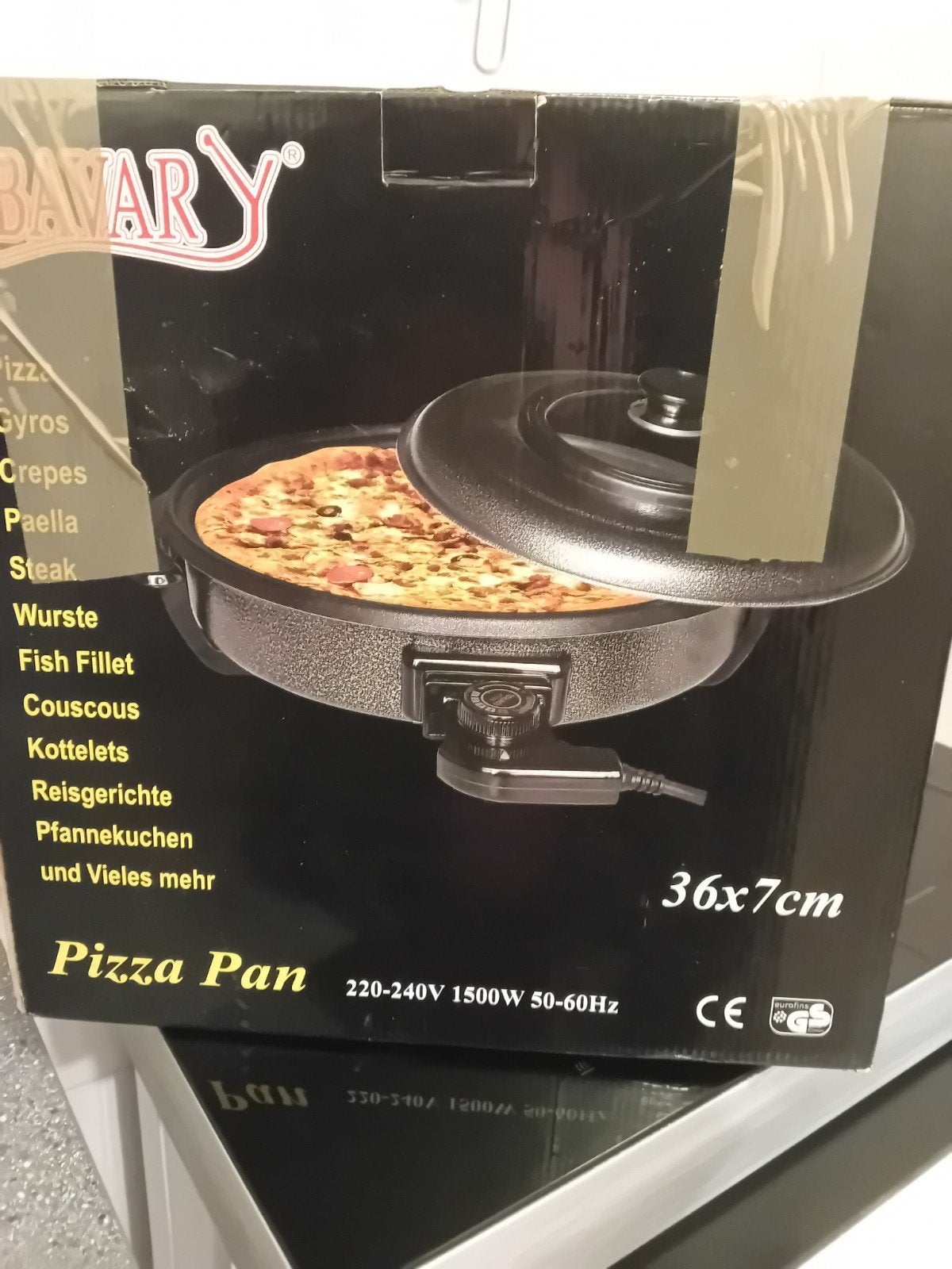 Bavary Pizza Pan - Elektrische Pan voor Pizza en meer, Ophalen, Nieuw