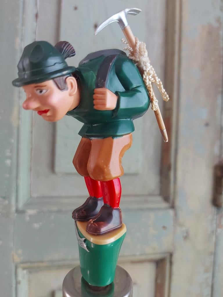 Vintage flessenstop, kurk, wobble head ,schenkkurk, Ophalen of Verzenden