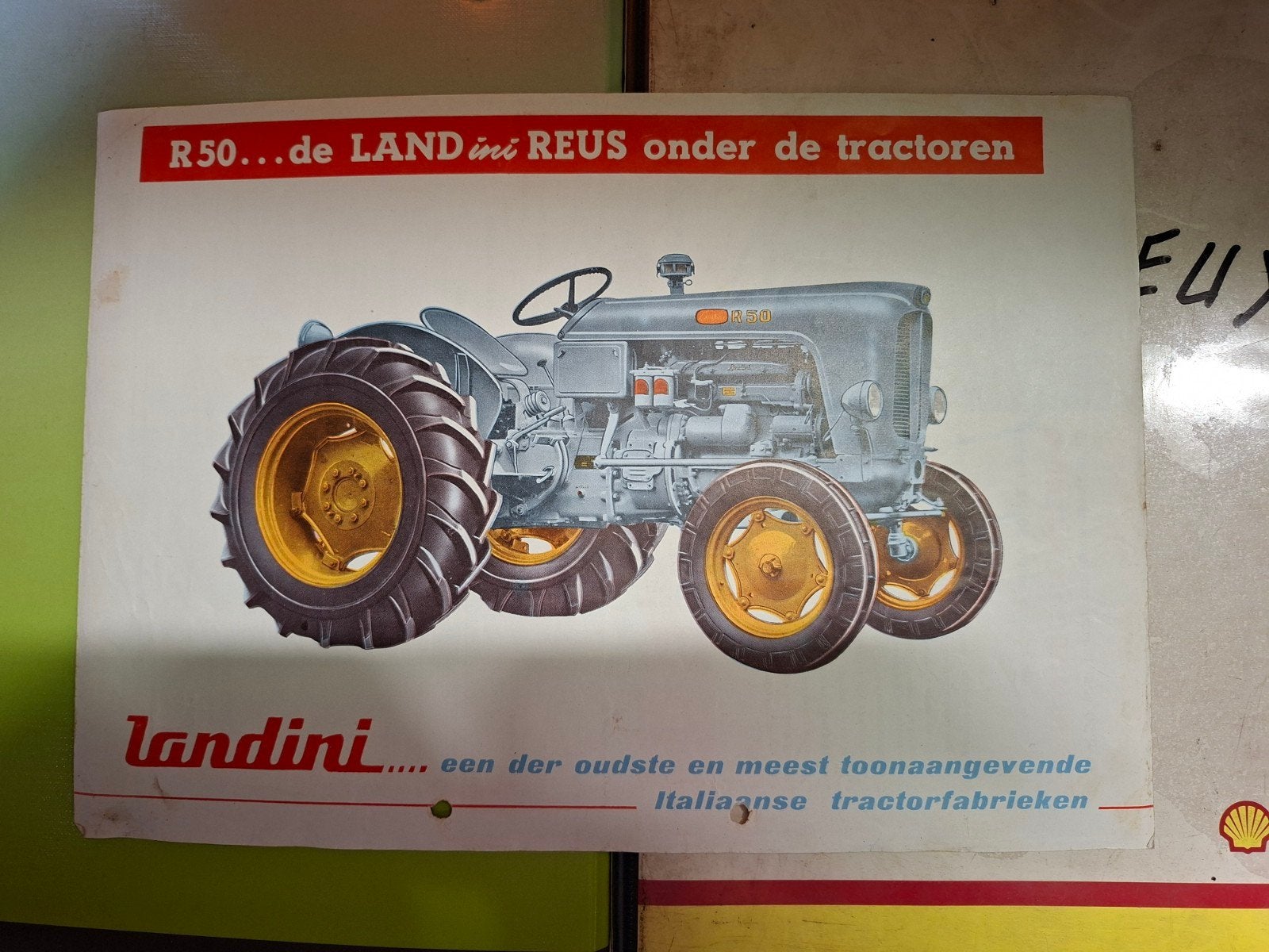Folder Landini R50 de LANDini Reus omder de tractoren, Ophalen of Verzenden, Gelezen, Tractor en Landbouw