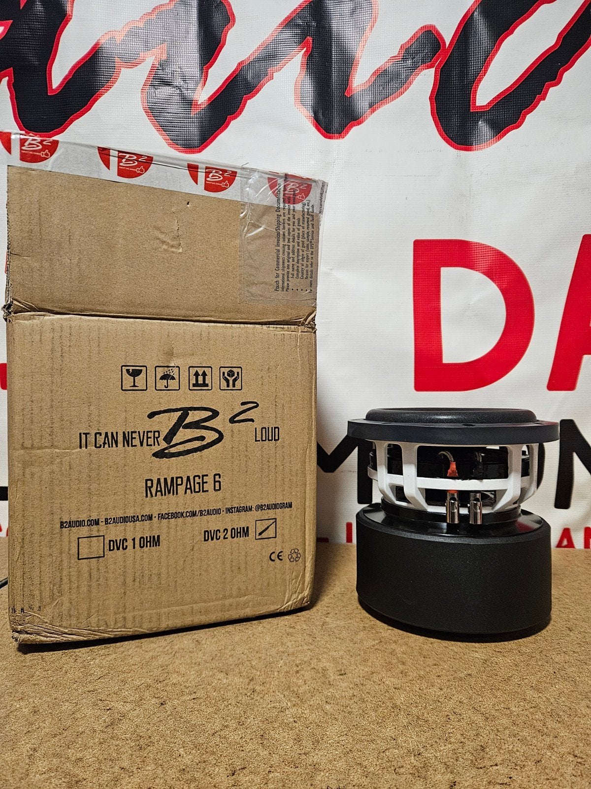 nieuw!! b2 rampage 6inch D2 subwoofer!!, Auto diversen, Autospeakers, Ophalen of Verzenden, Nieuw