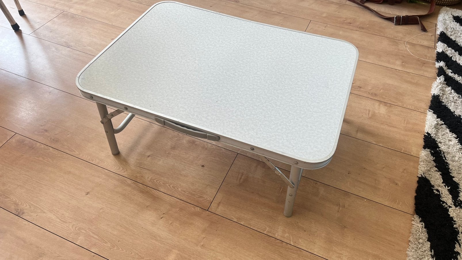 Kampeertafeltje 2 hoogtes, Ophalen, Zo goed als nieuw, Campingstoel