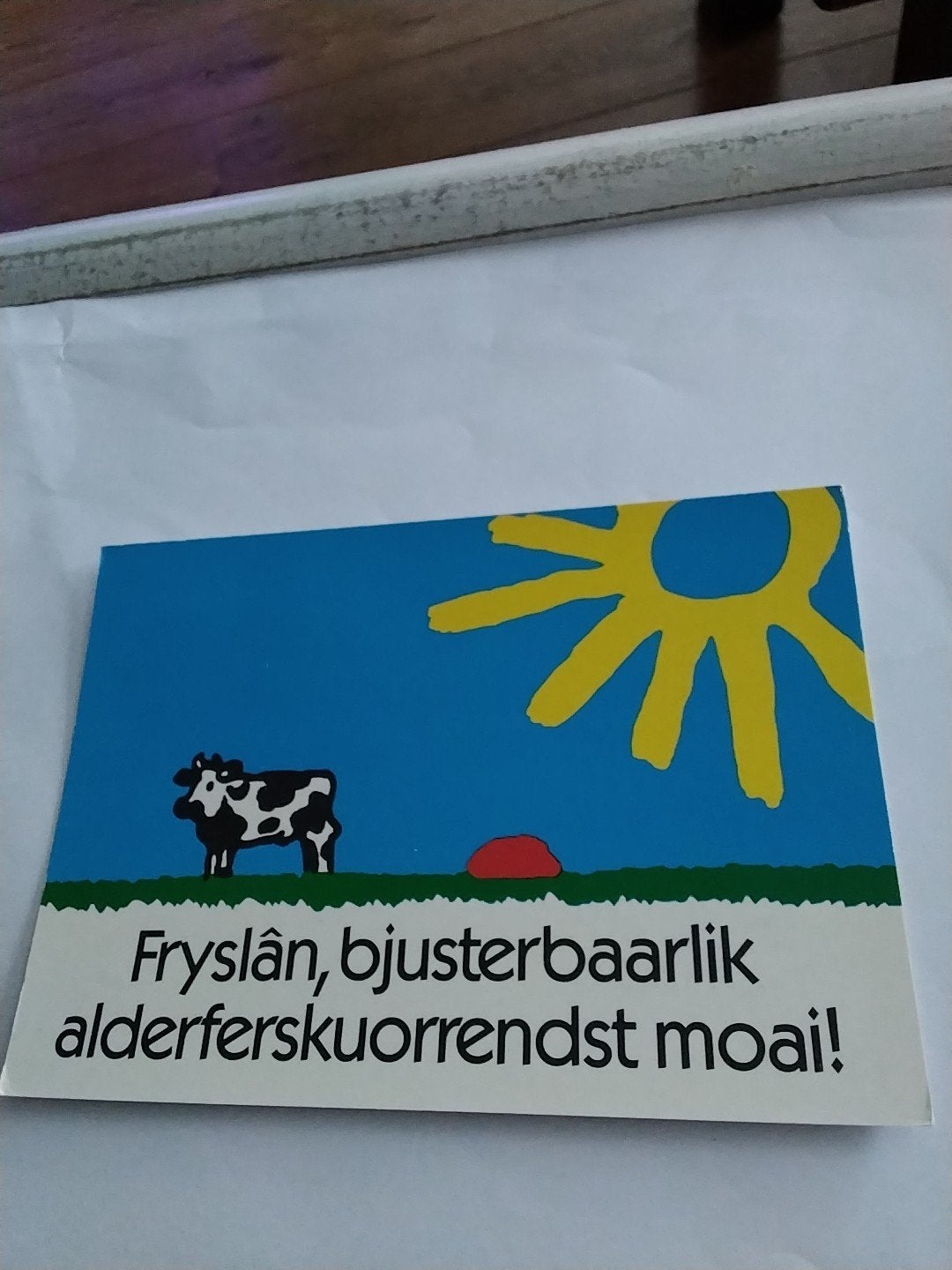 Oude Friese Ansichtkaart - 'Fryslân, bjusterbaarlik', Ophalen of Verzenden, 1980 tot heden, Gelopen, Friesland