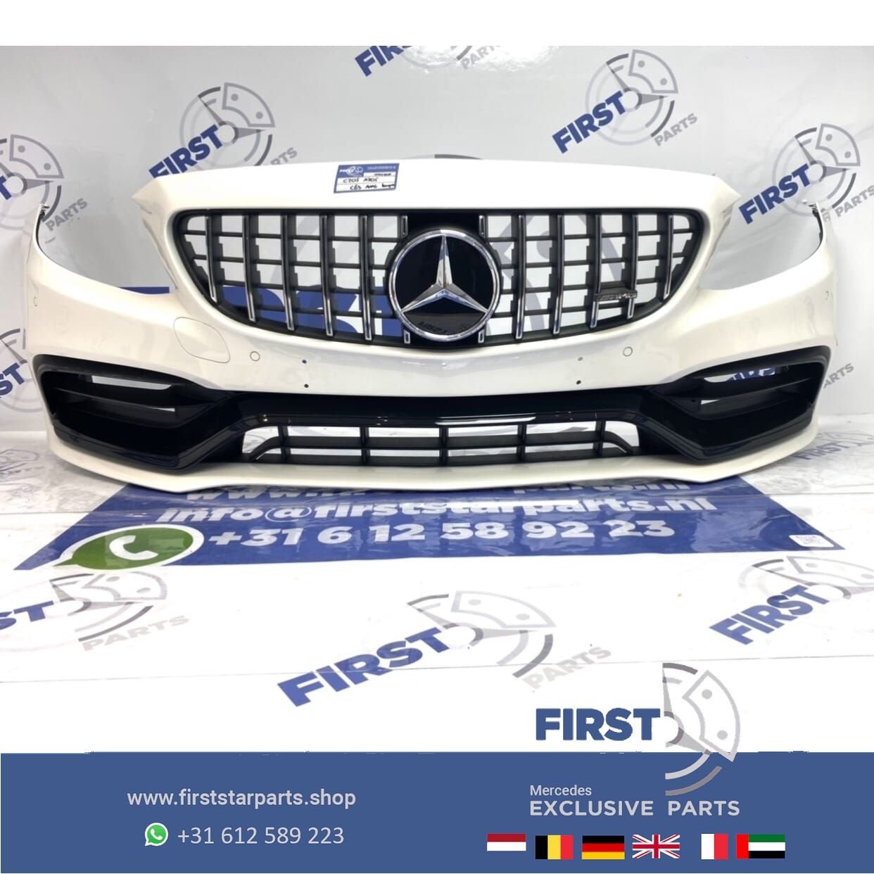 A205 C205 FACELIFT 2021 C63 AMG VOORBUMPER + GT GRIL COMPLEE, Gebruikt, -, Voor, Ophalen of Verzenden