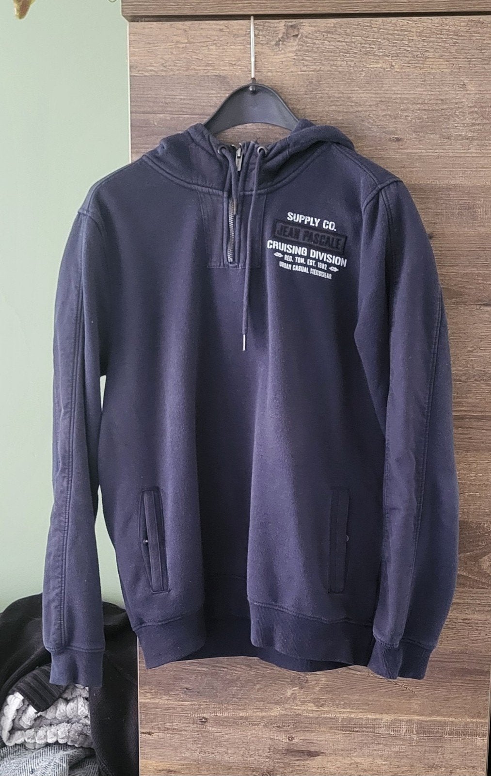 Jean Pascale hoodie maat M - donkerblauw, Kleding | Heren, Ophalen of Verzenden, Jean Pascale, Gedragen, Maat 48/50 (M)