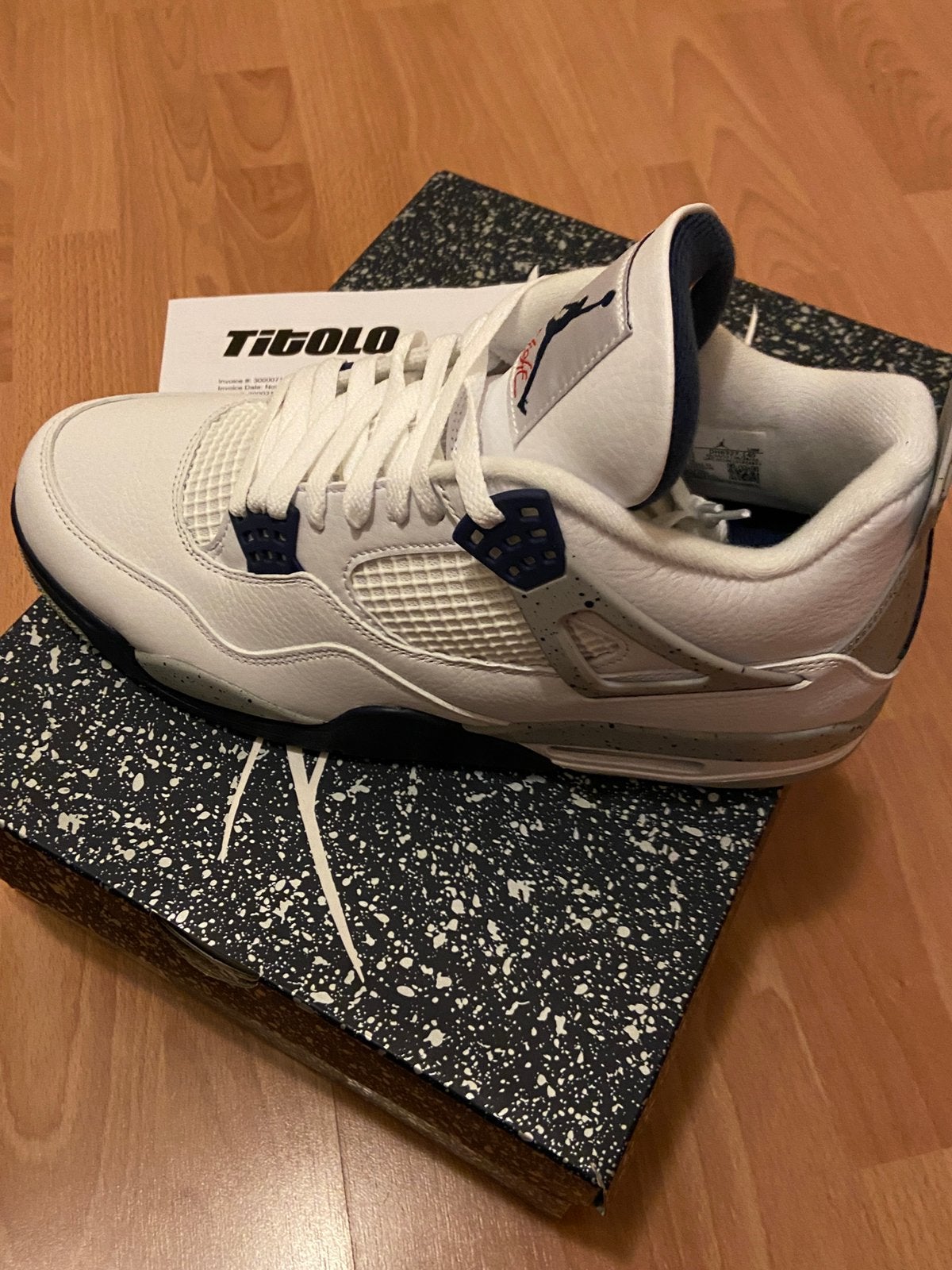 Nike Air Jordan IV 4 Retro Midnight Navy EU46 US 12 DS, Kleding | Heren, Schoenen, Verzenden, Wit, Nieuw, Sneakers of Gympen