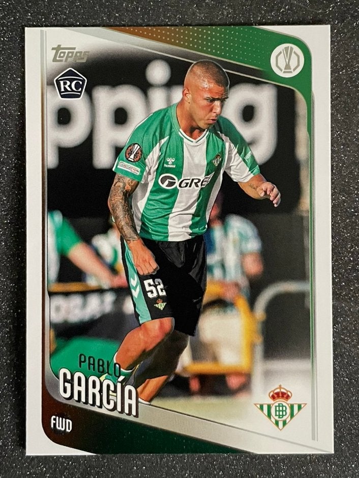Topps UCC Flagship ‘26   ROOKIE CARD   GARCÍA   REAL BETIS, Verzenden, Zo goed als nieuw, Plaatje