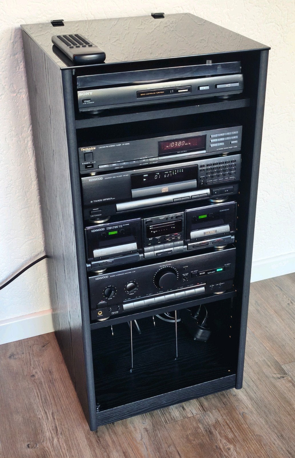 Kenwood M-74 Stereo Set met Sony PS-LX60 Platenspeler, Ophalen, Gebruikt, Tuner of Radio, Overige merken