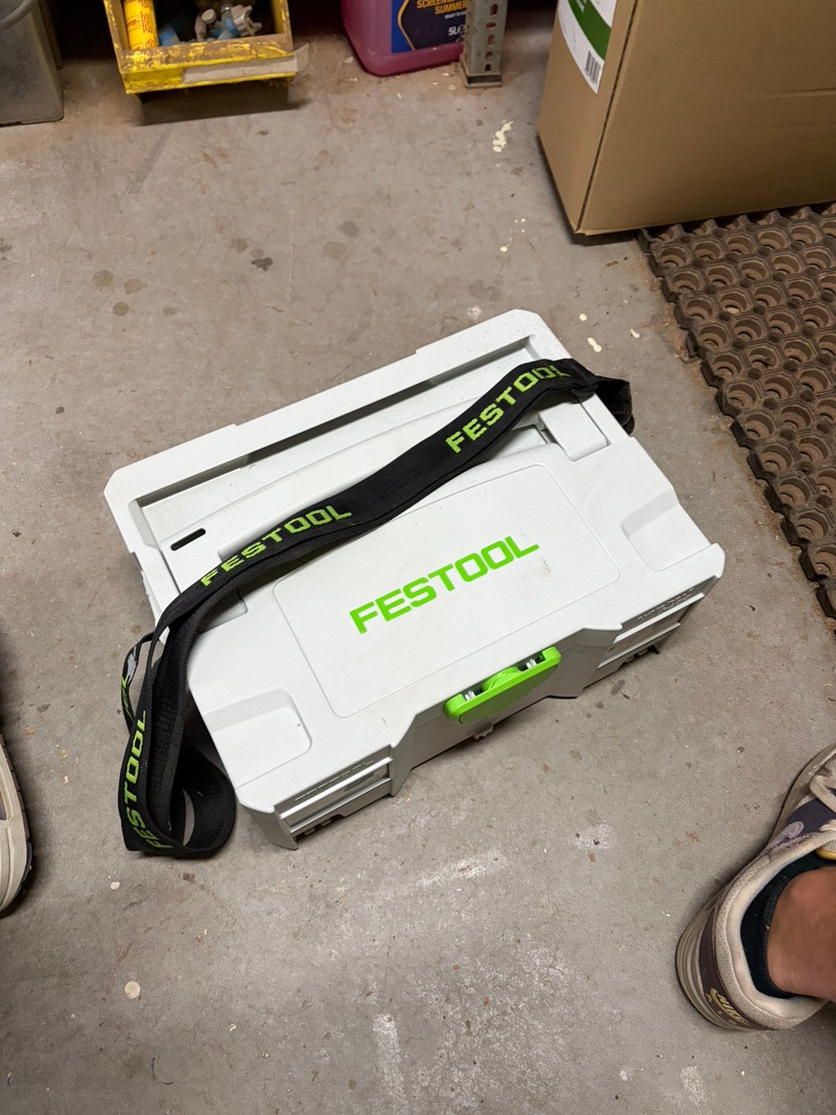 Festool koffer met verstelbare riem., Ophalen of Verzenden, Zo goed als nieuw