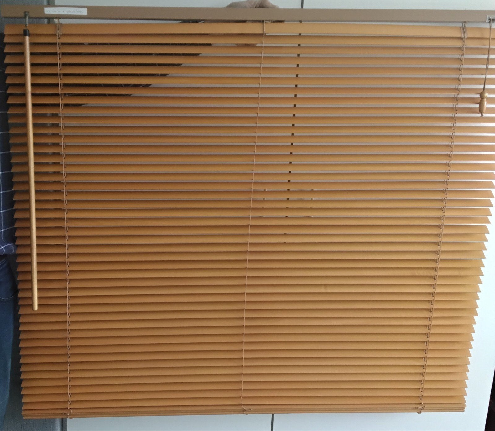 Jaloezieën, hout 4x, Ophalen, Gebruikt, 100 tot 150 cm, Bruin