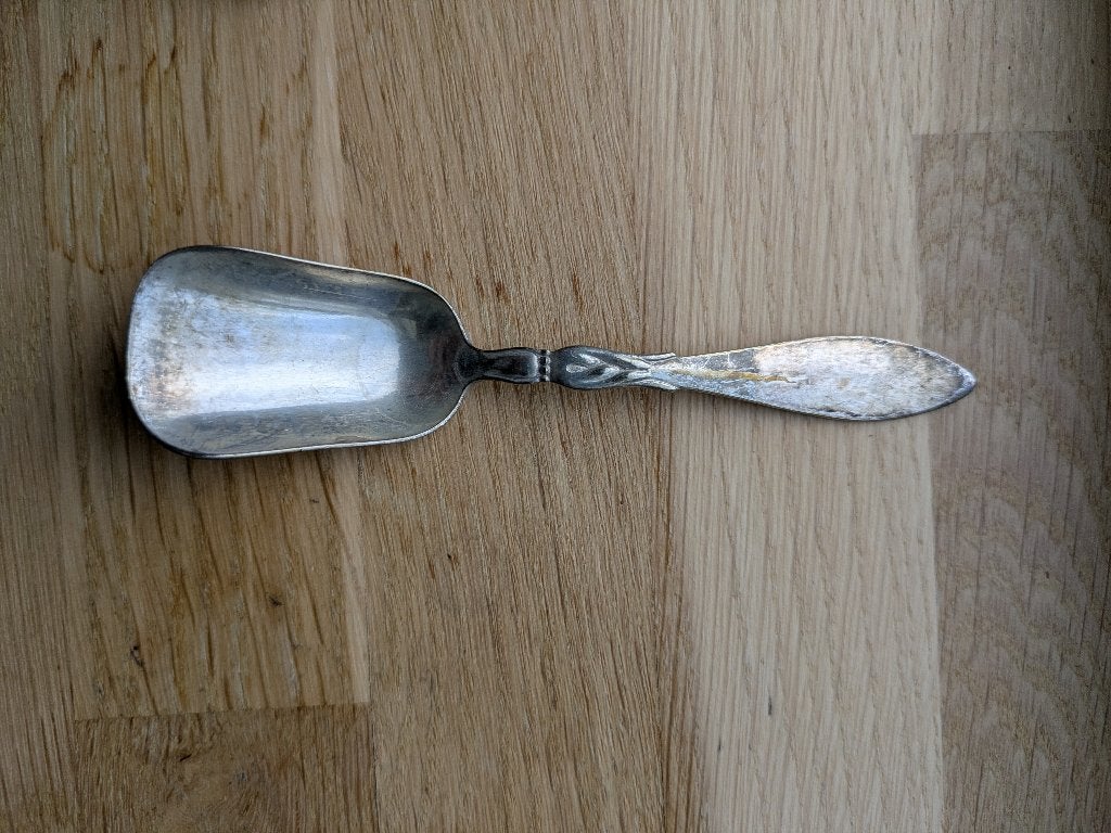 Verzilverd Wellner Theeschepje / Suikerschepje, Antiek en Kunst, Ophalen