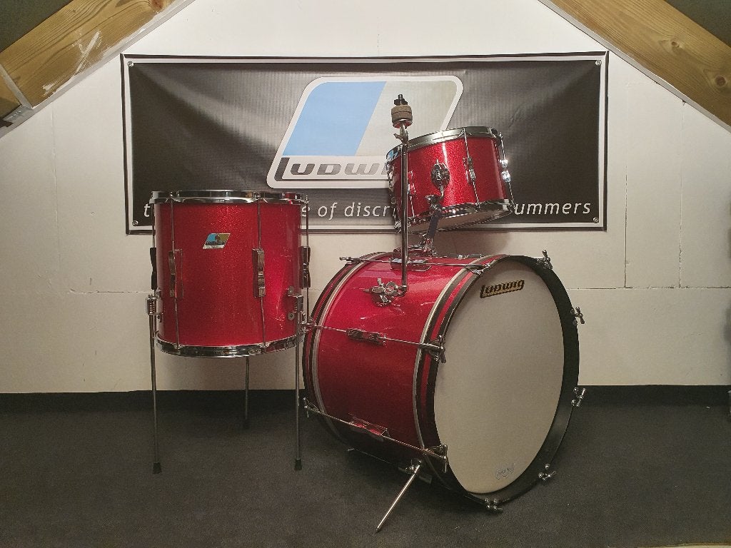 2 sets Ludwig 70s blue olive clubdates, Muziek en Instrumenten, Drumstellen en Slagwerk, Ophalen, Gebruikt, Ludwig