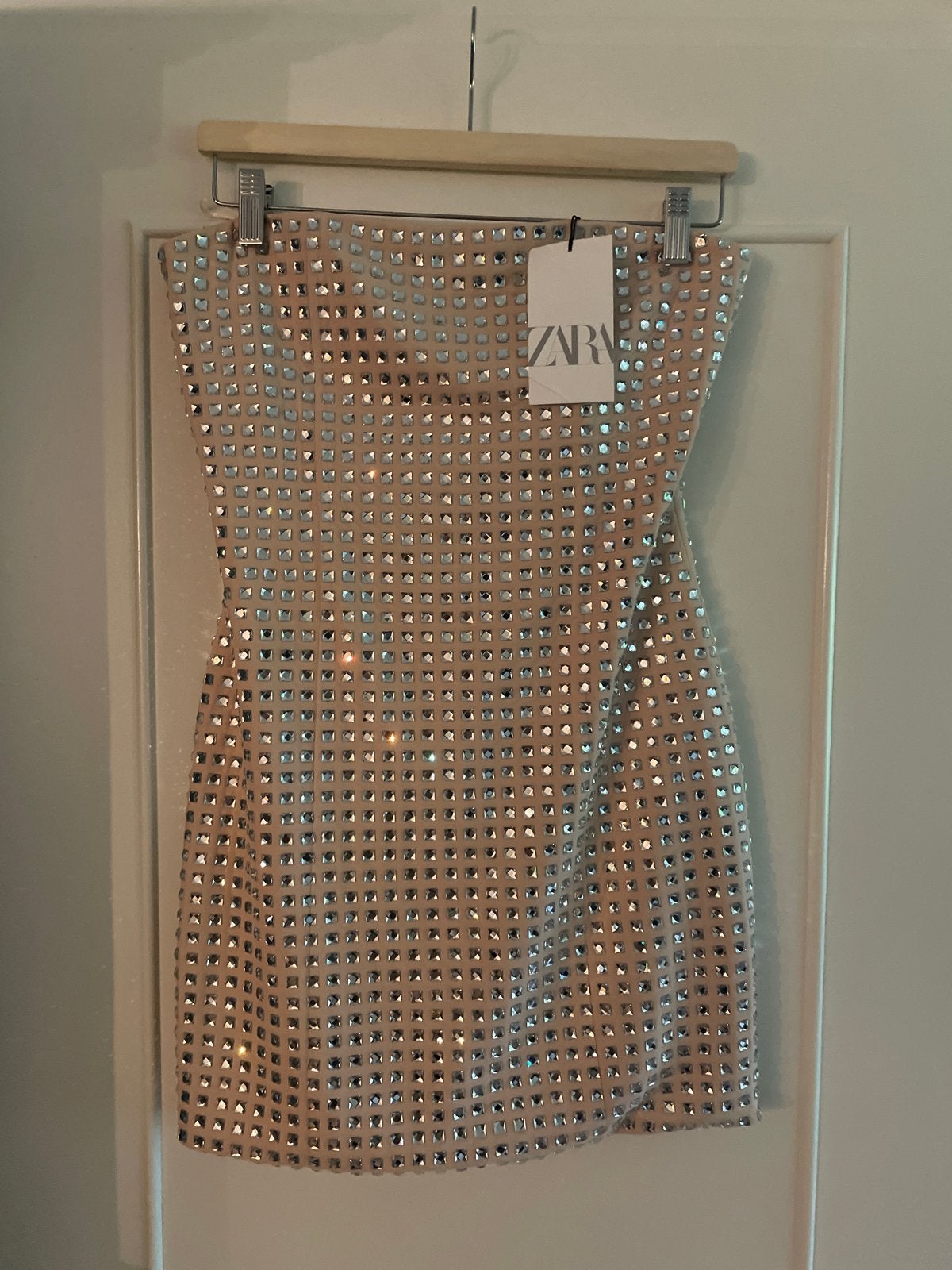 Zara gevoerd jurkje met strass steentjes - Nieuw (Maat S), Ophalen of Verzenden, Nieuw, Maat 36 (S)