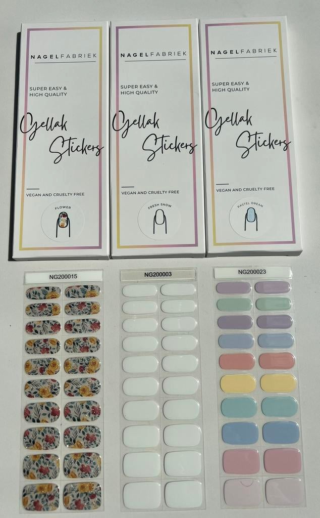 Nagelfabriek Gellak Stickers Spring Set, Info@nagelfabriek.nl, Overige kleuren, Verzenden, Nieuw
