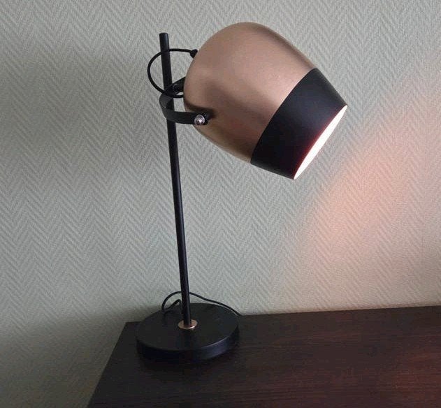 Moderne tafellamp van Coco Maison koperkleurig met zwart, Verstelbaar, Meerkleurig, Ophalen of Verzenden, Metaal