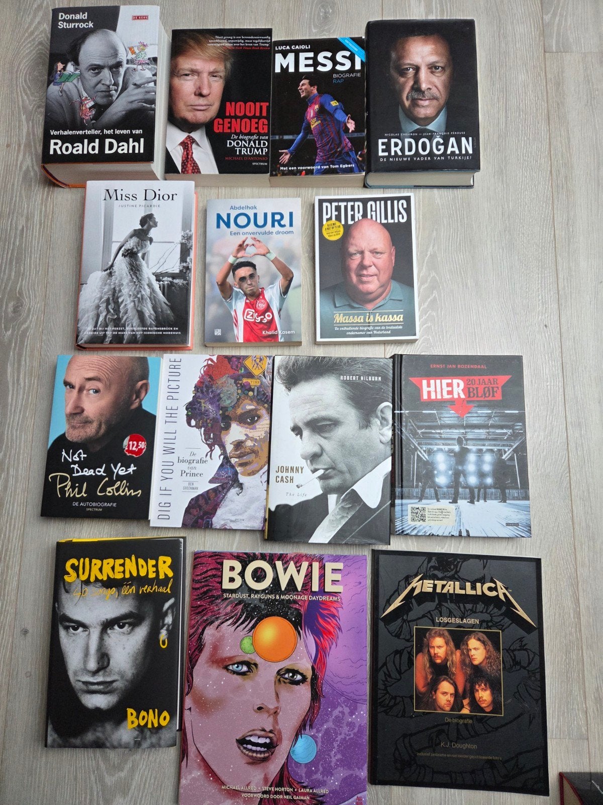 Verzameling biografie boeken oa Trump Bono Metallica Bowie, Ophalen of Verzenden, Zo goed als nieuw, Sport