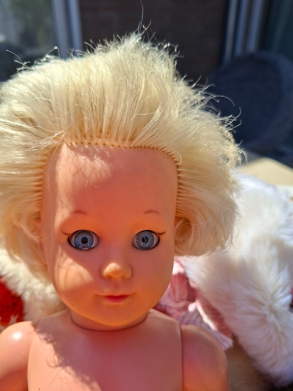 Vintage Schipdpad Pop - Jaren '60 Babypop met Blond Haar, Kinderen en Baby's, Speelgoed | Poppen, Ophalen of Verzenden