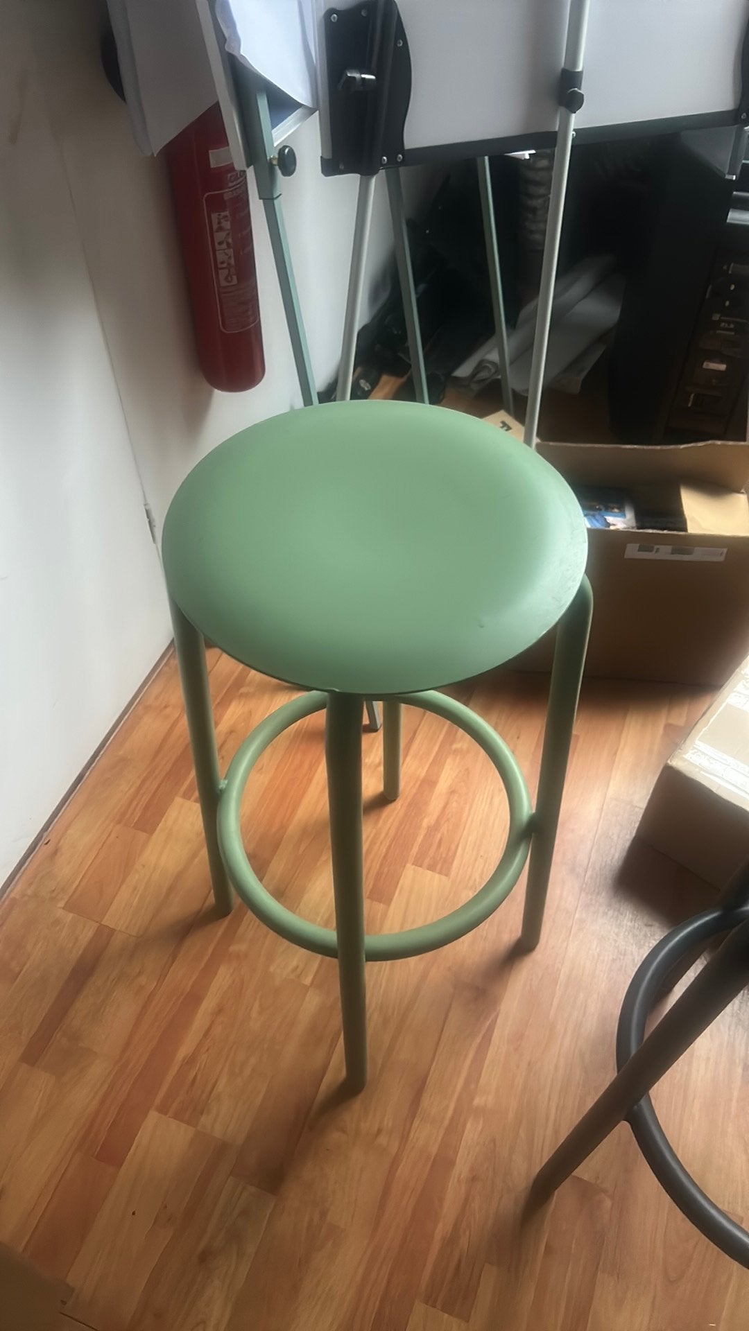 Barkrukken 6x groen 1x zwart, Huis en Inrichting, Barkrukken, 5 krukken of meer, Ophalen, Gebruikt, 60 tot 90 cm