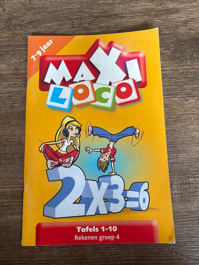 Maxi Loco Boek Tafels 1-10 Rekenen Groep 4 (7-9 jaar), Ophalen of Verzenden, Gebruikt, Rekenen
