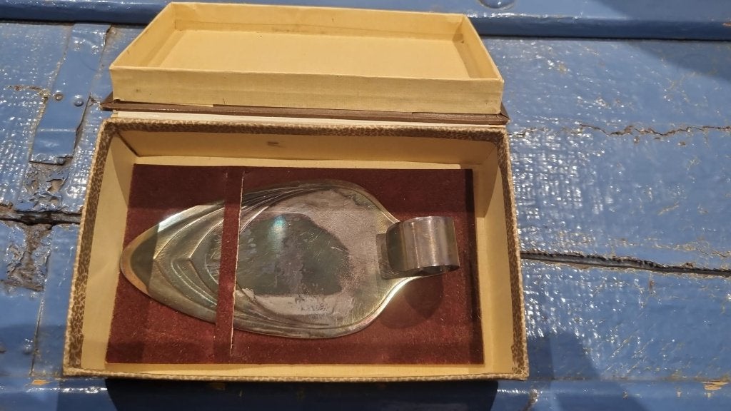 Vintage taartschep in cassette | verzilverd, Ophalen of Verzenden