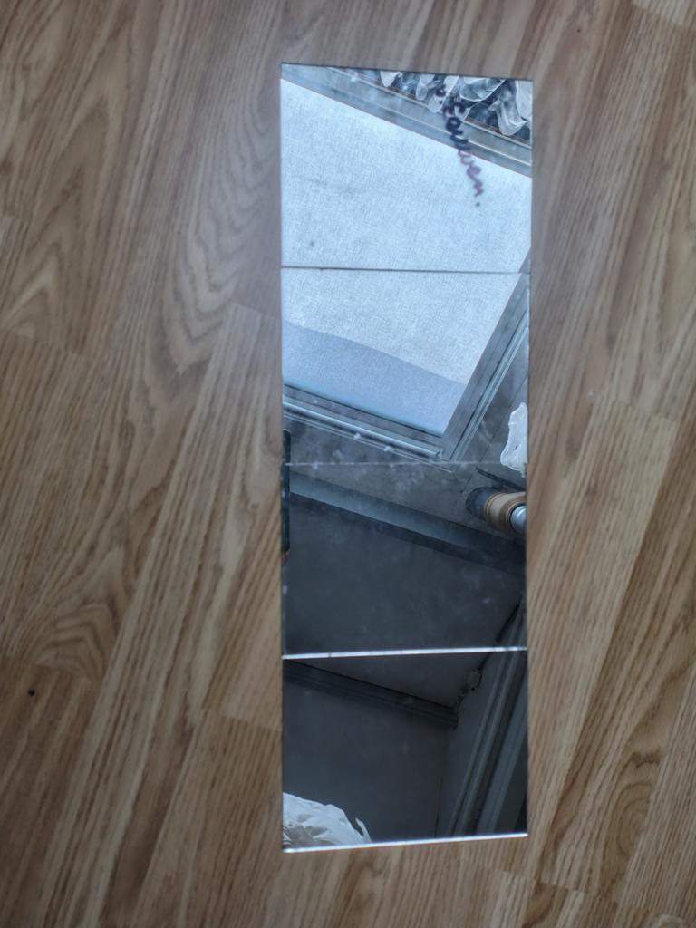 Smalle rechthoekige spiegel, Minder dan 50 cm, Gebruikt, 100 tot 150 cm, Ophalen of Verzenden