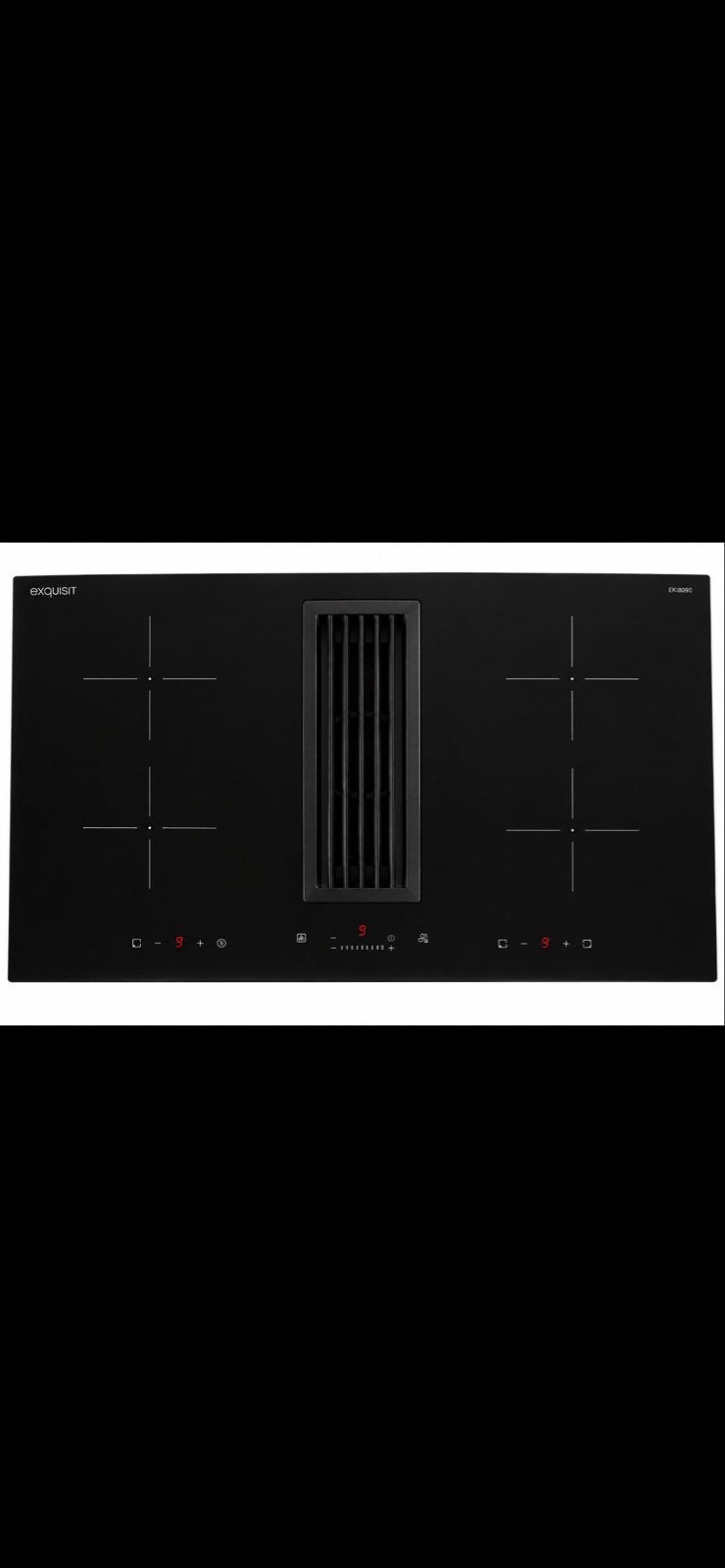 Exquisit Inductiekookpl.EKI8090 ibsh met afzuiging, Ophalen, Nieuw, 4 kookzones, Inbouw