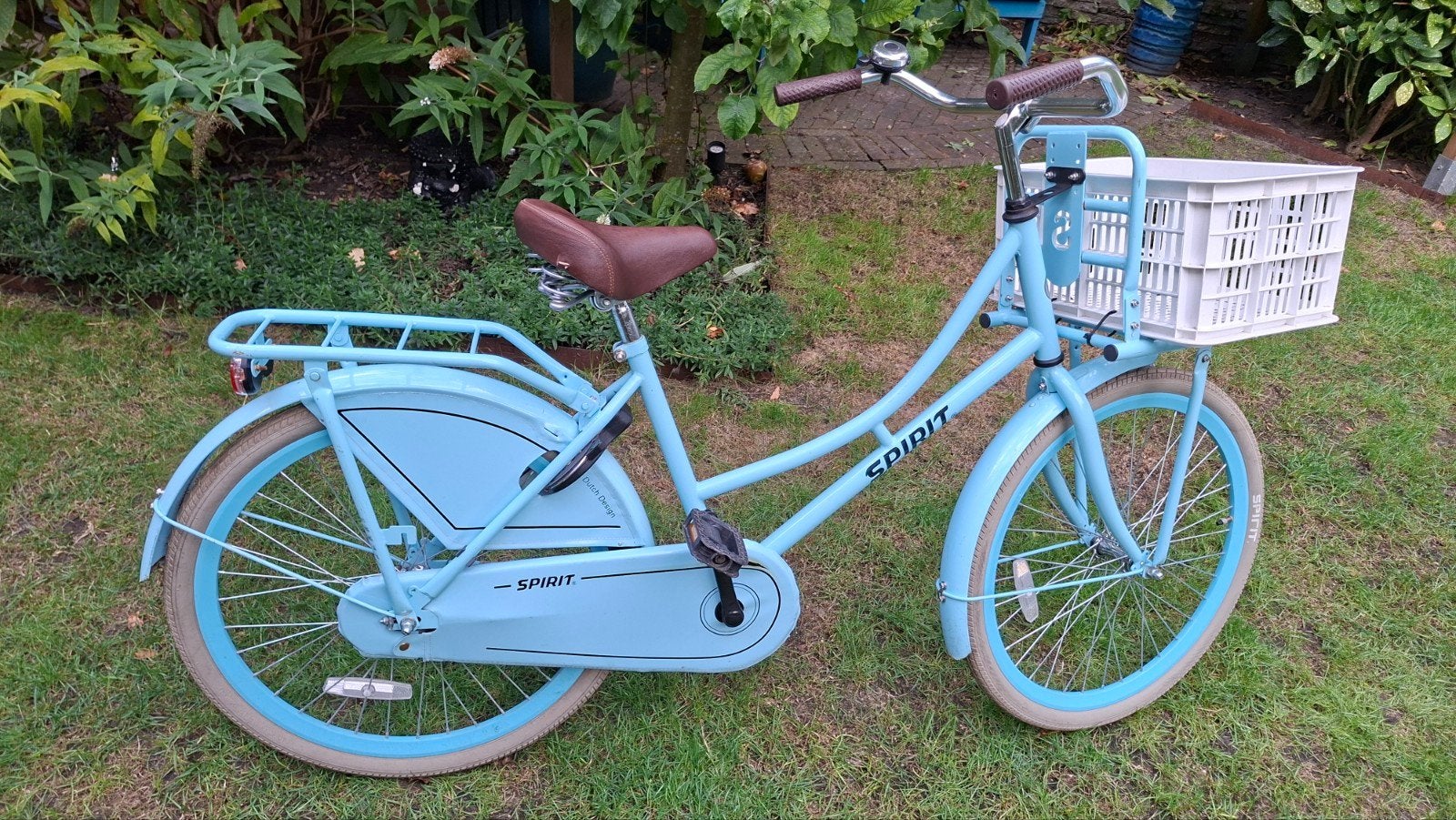 24 inch Omafiets met kratje - Spirit, Fietsen en Brommers, Ophalen, Terugtraprem, Spirit, Gebruikt