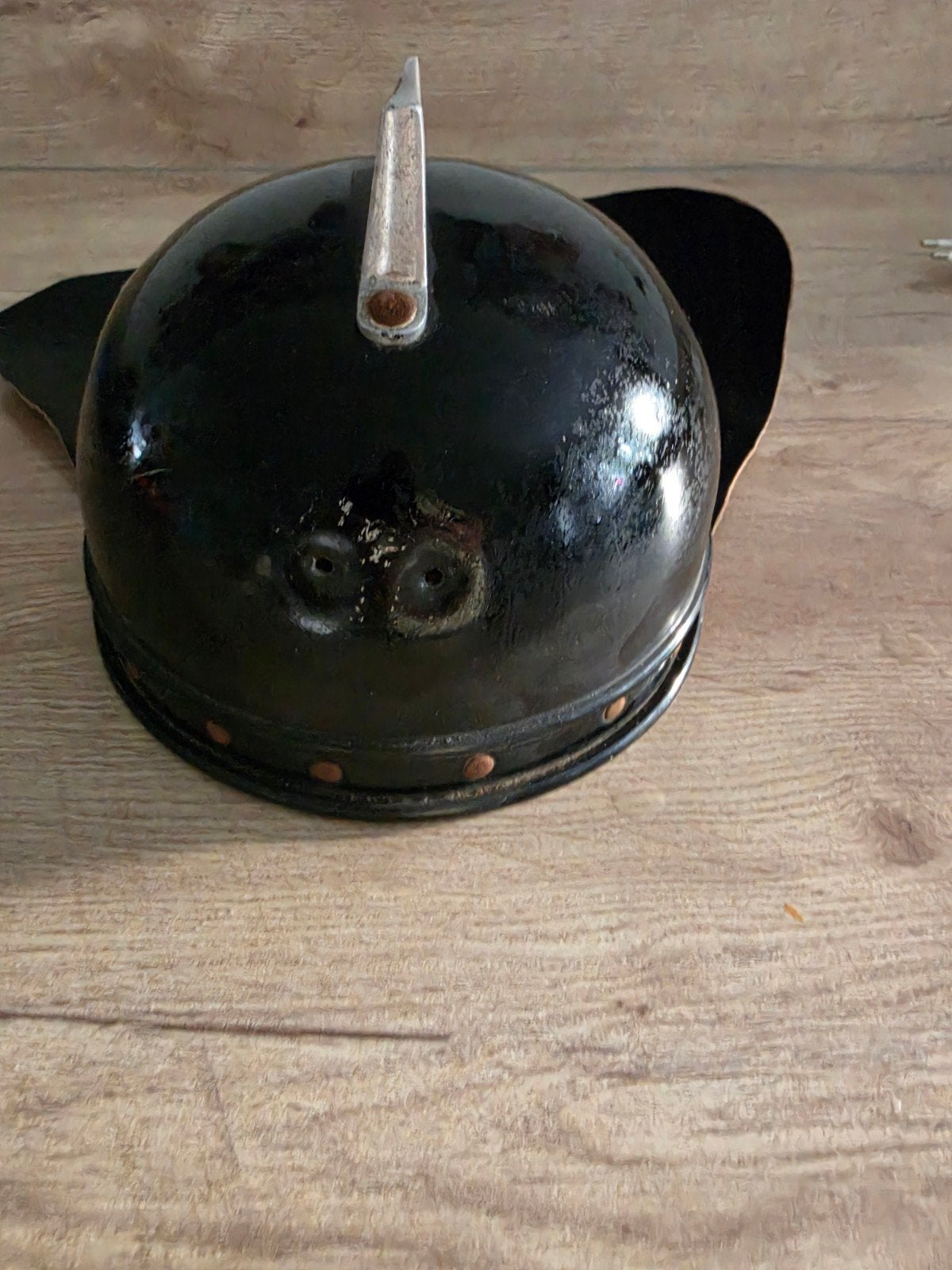 Oude Nederlandse Brandweerhelm - Vintage Collectie, Ophalen of Verzenden, Gebruikt