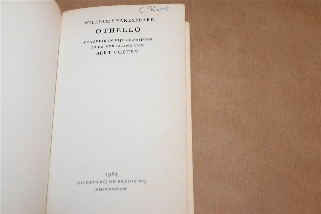 Othello — Shakespeare, Tragedie, De Bezige Bij 1964, Ophalen of Verzenden, Gelezen