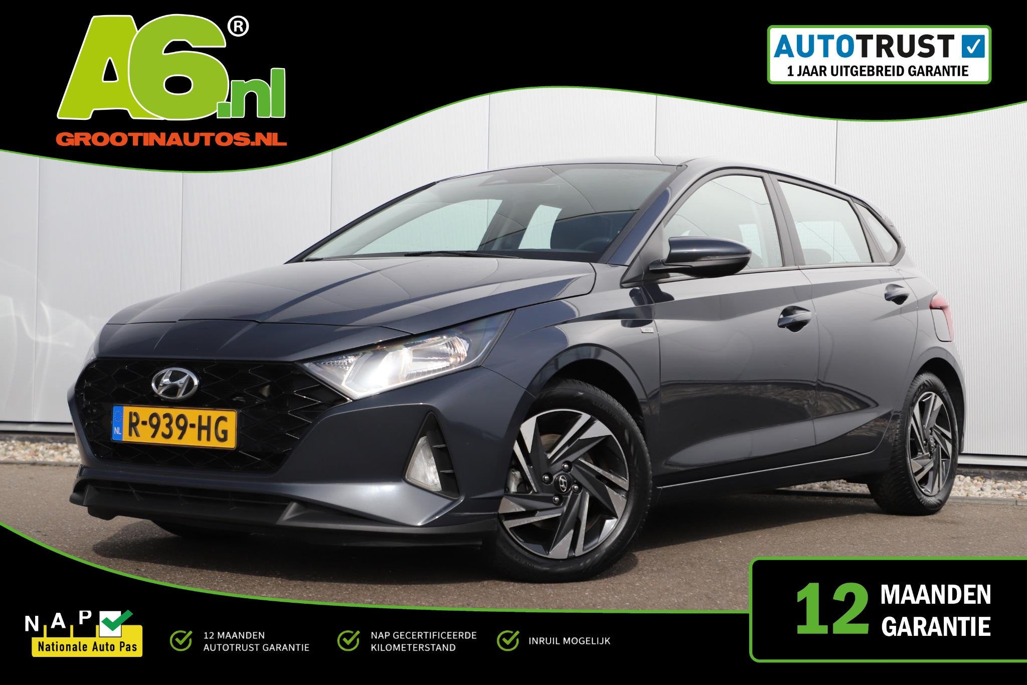 Hyundai i20 1.0 T-GDI Comfort Smart 101PK Navigatie Achterui, Gebruikt, Euro 6, Met garantie (alle), Origineel Nederlands