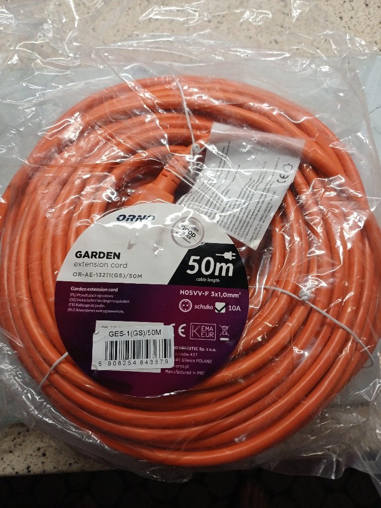 50 MTR verlengsnoer nieuw. €50-, Ophalen, Nieuw, Kabel of Snoer