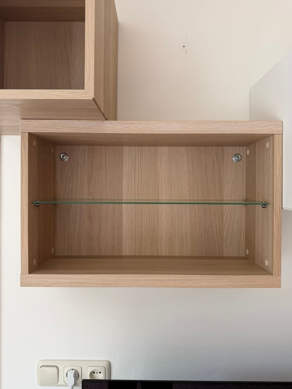 IKEA BESTÅ wandkast eikenlook 60x20x38 cm – 2 beschikbaar, Ophalen, Met plank(en), Eikenhout, 50 tot 100 cm
