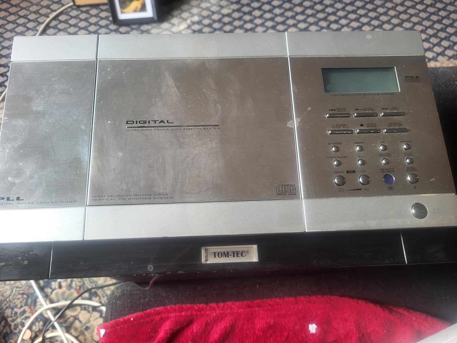 Tom-Tec MCD 777 PLL Digitale CD-Radio-Klok Hi-Fi Systeem, Ophalen of Verzenden, Gebruikt, Overige merken, Met radio
