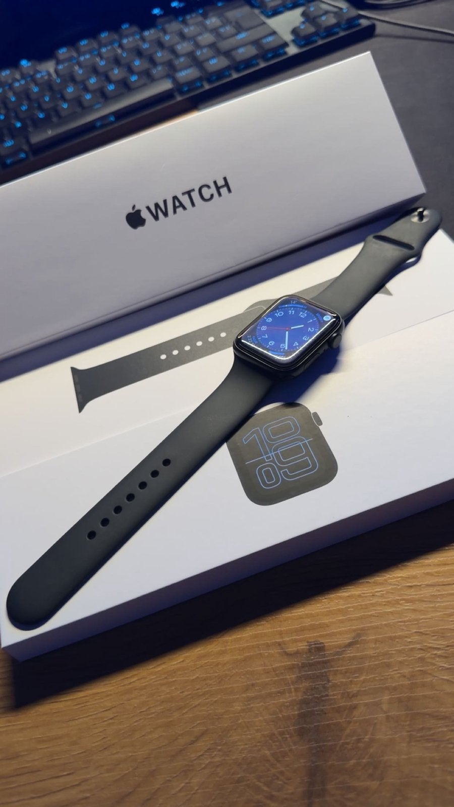 Apple Watch SE 3 | maat: 44m | kleur: Midnight, Ophalen, Blauw, IOS, Zo goed als nieuw