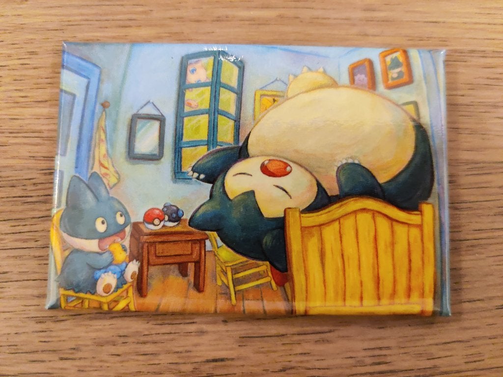 Pokémon x Van Gogh Snorlax & Munchlax Magneet, Ophalen of Verzenden, Nieuw