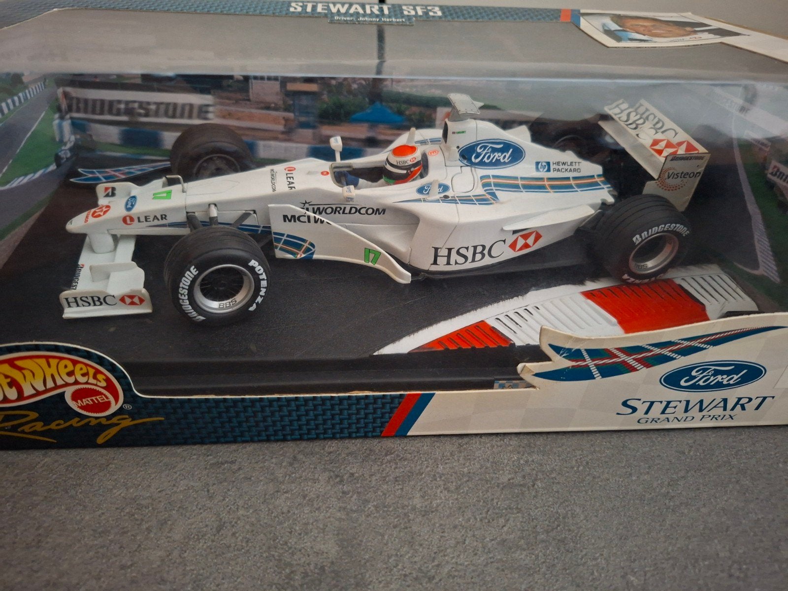 Hot Wheels Stewart Ford SF3 Johnny Herbert 1999 1:18, Ophalen of Verzenden