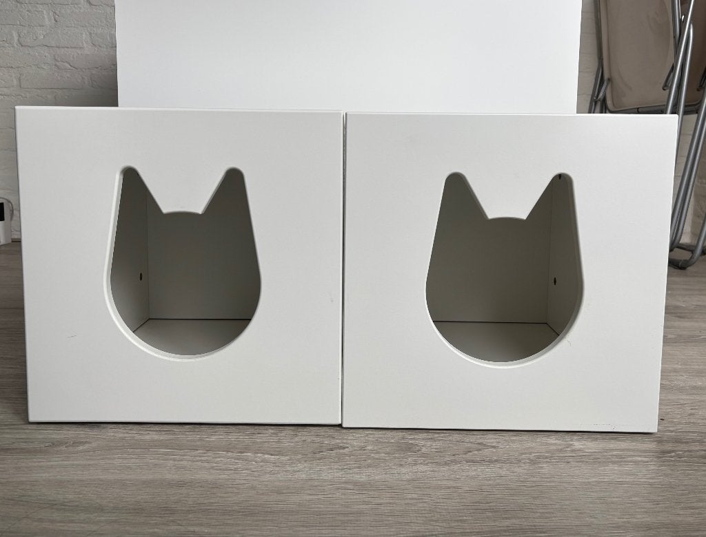 2x IKEA kattenhuis wit 33x33 cm, Dieren en Toebehoren, Ophalen of Verzenden, Zo goed als nieuw