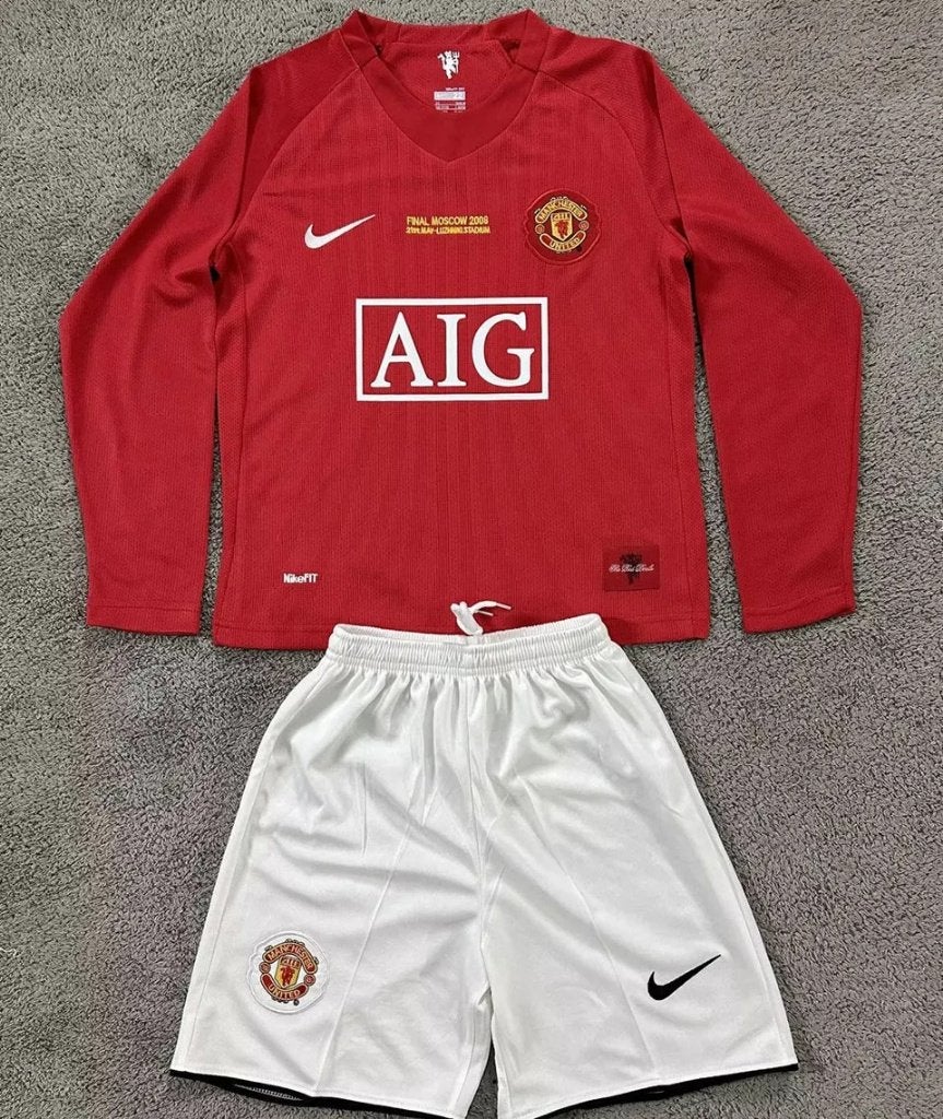 Manchester United thuis kinderset lange mouwen retro 2007/08, Verzenden, Nieuw, Shirt