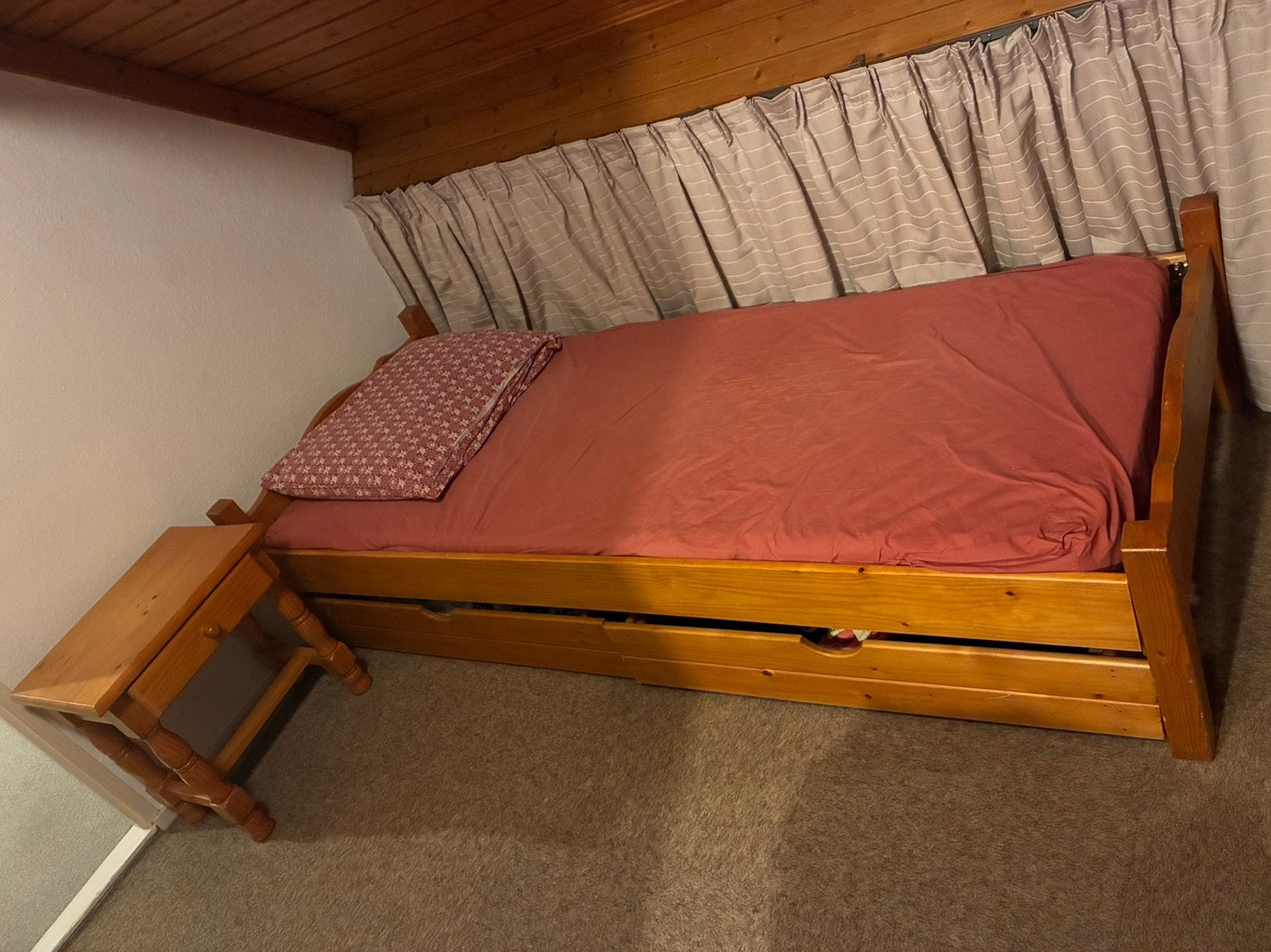Houten kinderkamer grenen, Ophalen, Gebruikt, 90 cm, Eenpersoons