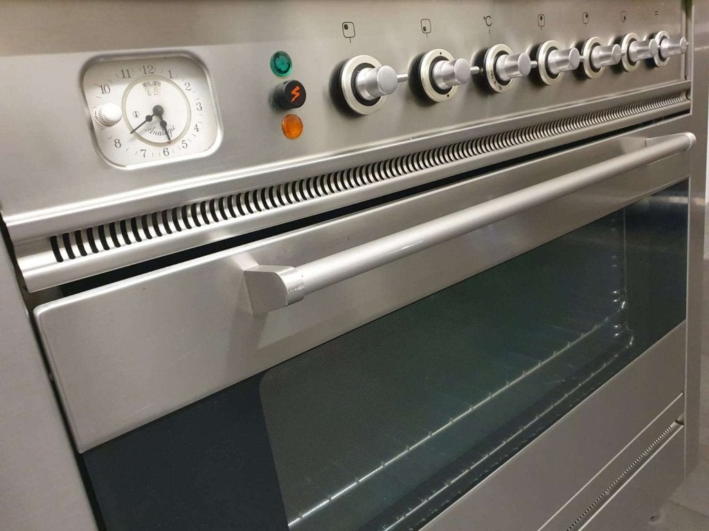 Boretti Gasfornuis 90cm rvs 1 elektrische oven 5 pits, Niet ingevuld, 60 cm of meer, Niet ingevuld, Ophalen of Verzenden