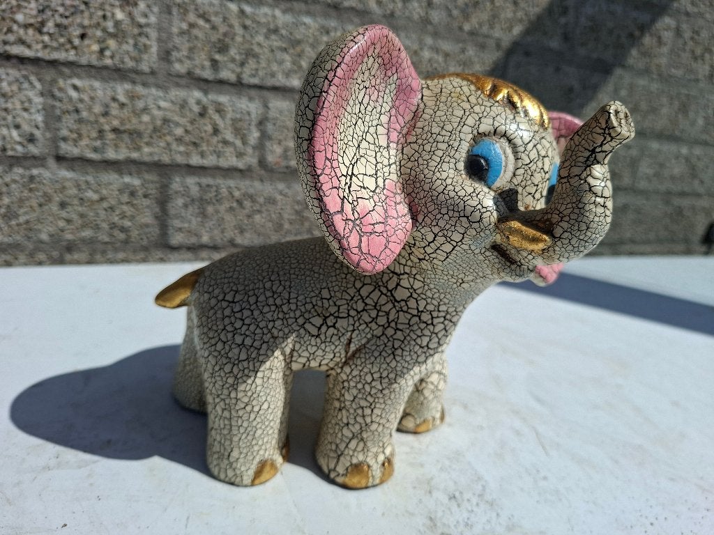vintage oud handgemaakt zwaar olifant beeld, Ophalen of Verzenden, Zo goed als nieuw, Mens
