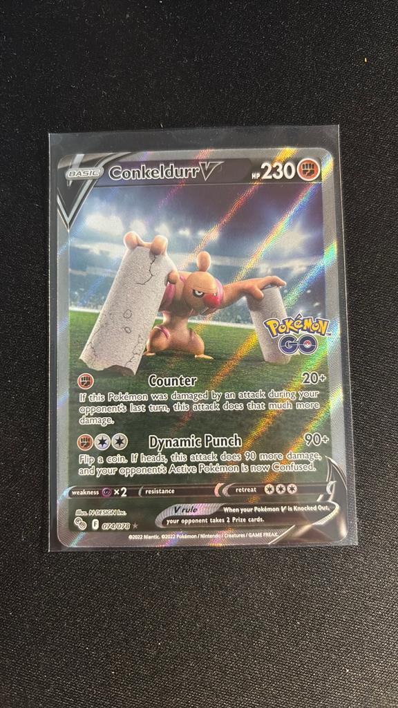 Conkeldurr 074/078 | NM | Pokémon GO, Ophalen of Verzenden, Zo goed als nieuw, Losse kaart