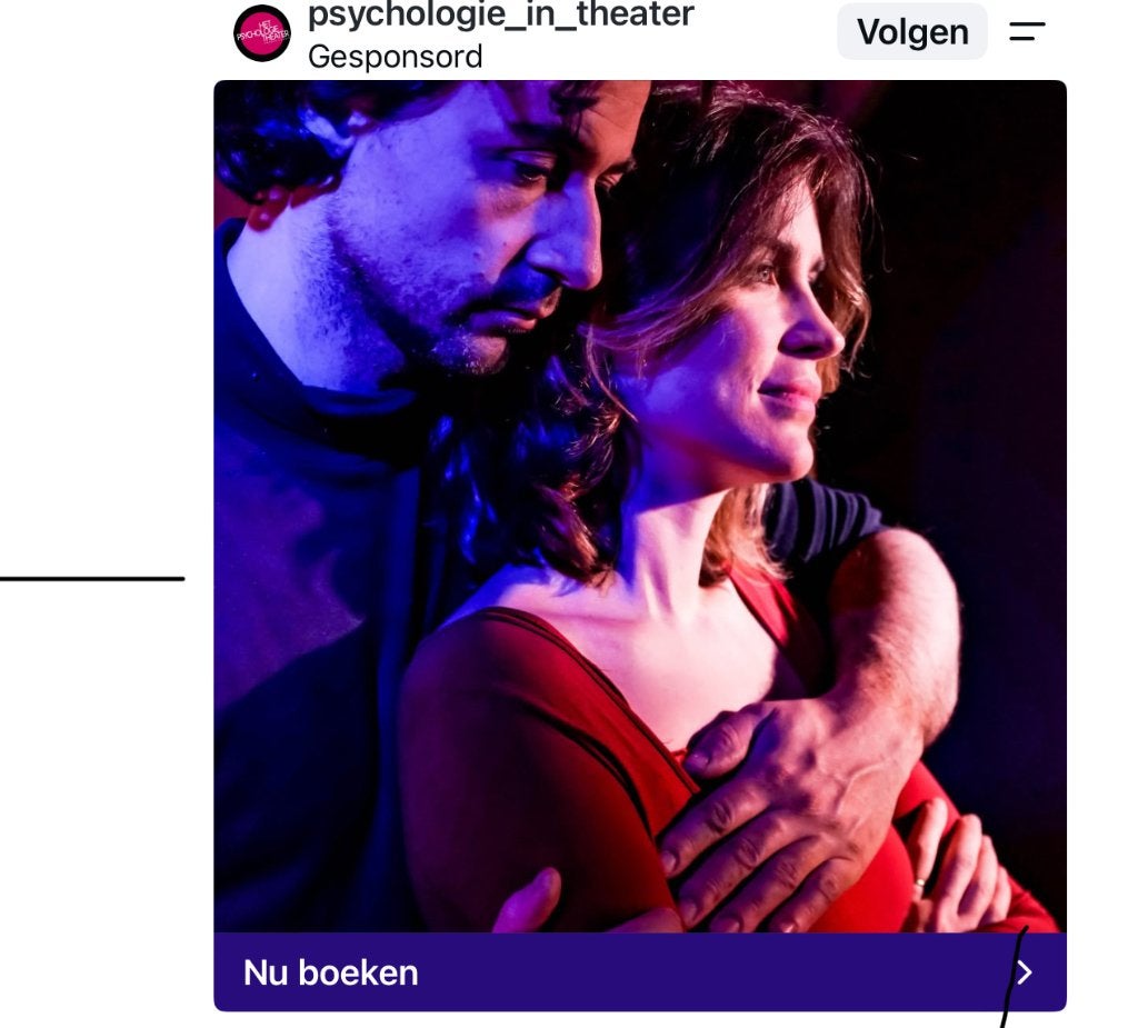 2 tickets Psychologie theater voorstelling Dichterbij, Tickets en Kaartjes, Twee personen