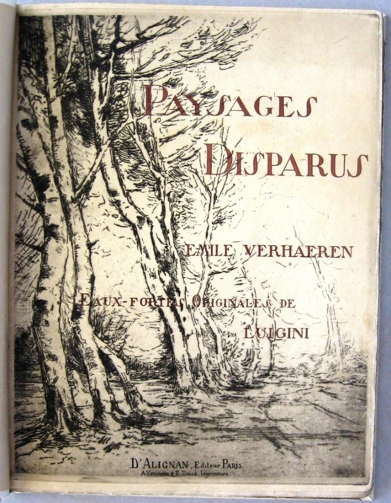 Paysages disparus 1917 Verhaeren - Luigini België #345/412, Antiek en Kunst, Ophalen of Verzenden