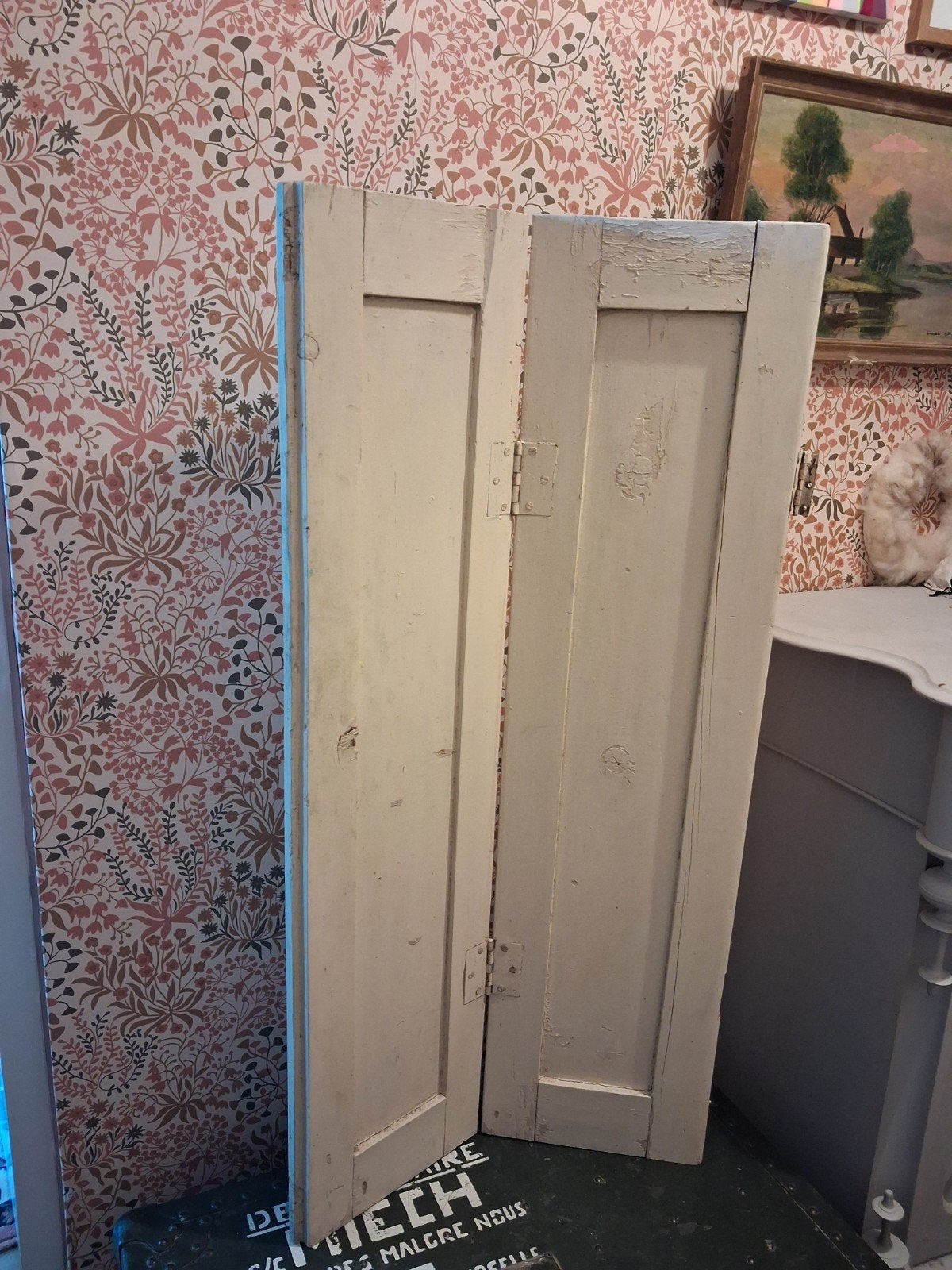 Oude Franse luiken - 103 cm lang, 51,5 cm breed (totaal), Antiek en Kunst, Ophalen of Verzenden