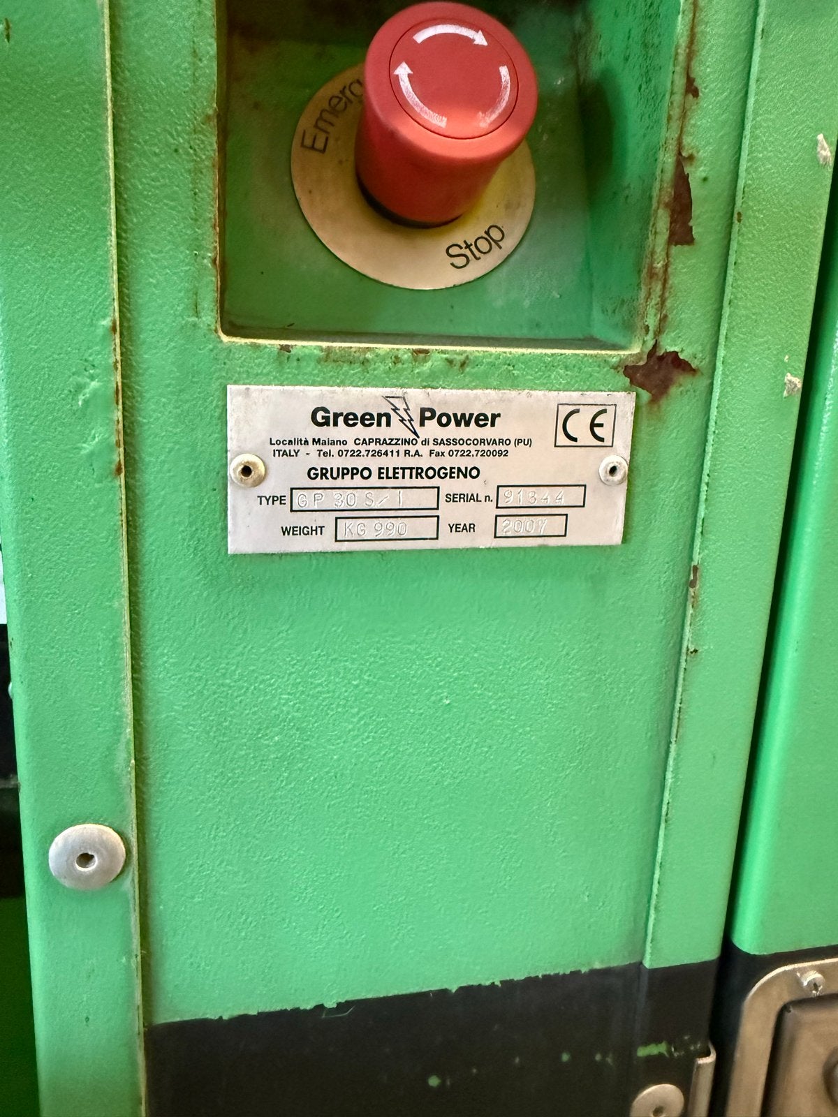 Green Power GP 30 S2 1 Generator - 2007, 2925 uur, Ophalen